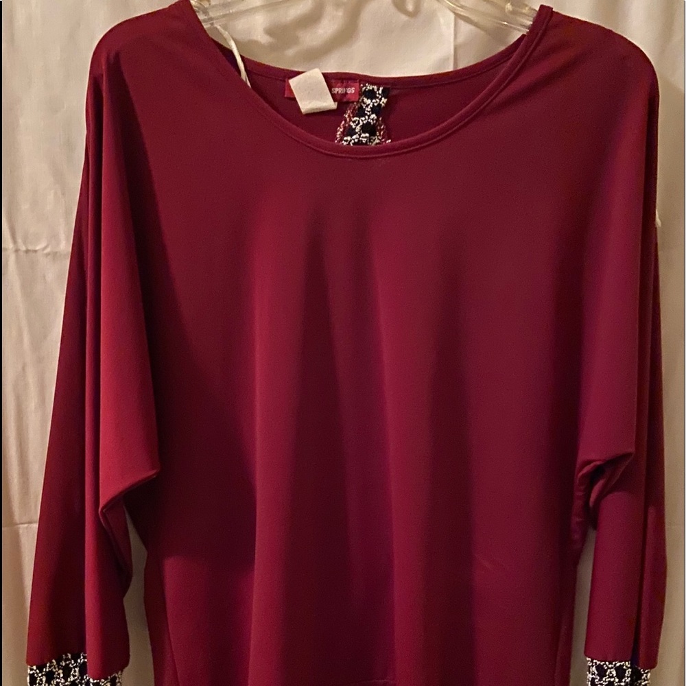 Sexy Burgundy Top with open back